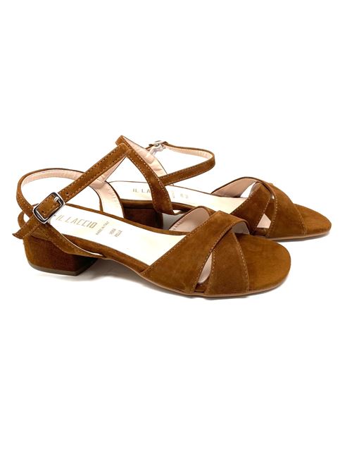 Sandalo donna incrociato IL LACCIO | G10016CAMOSCIOBRANDY